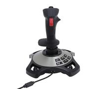 Yanmis Contrôles de Simulateur de Vol, Contrôleur de Joystick de Vol PC avec Fonction de Vibration et Commandes D'accélérateur, Boutons Multi-fonctionnels, Bâton de Vol câblé USB pour