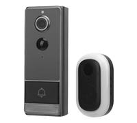 Yanmis Coupée de Porte Vidéo sans Fil, Application 2,4 GHz Surveillance à Distance Smart Video Door Camera Camera à 2 Voies Talk 120 ° Grand Angle Pir Detection 4000mAh Batterie pour