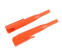 Yanmis Couvercle de Crayon Charpentier avec Protection Efficace, Paquet de 2 Couvercles de Marqueurs de Bois à Long Nez, Wagon Idéaux, Matériau ABS (Orange)