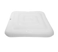 Yanmis Couverture de Piscine Gonflable 51,2 Pouces, Couverture de Piscine de Spa Carrée Extérieure, de Protection Solaire en PVC Imperméable et Anti-poussière pour, Indéchirable et Anti-âge, Poignée