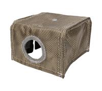 Yanmis Couverture de Silencieux Adaptée à la Mini Pelle Compacte Rato 420cc, Couverture Thermique en Fibre de Verre, Feuille d'aluminium, Boucle à Ressort Latérale 700 °C