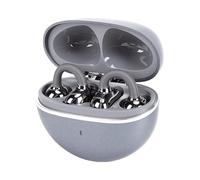 Yanmis Écouteurs à Clipser, écouteurs Stéréo sans Fil Bluetooth 6.0, Autonomie de 40 Heures, Ajustement Confortable, Ouverts étanches IPX7 pour Les Voyages Sportifs (Grey)