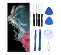 Yanmis Écran de Remplacement pour S22 Ultra 5G SM S908U Version Américaine, Assemblage de Numériseur D'écran Tactile avec Cadre et Outils de Réparation, Kit de Réparation D'écran