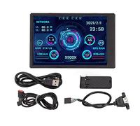 Yanmis Écran USB de 3,5 Pouces, Moniteur de Données GPU CPU GPU PC, sous-écran de Type Affichage de Température PC pour Boîtier Informatique, Commutation D'affichage Horizontale