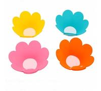 Yanmis Ensemble de Colliers Coniques pour Chat Mignon - Lot de 4 Colliers de Récupération Réglables en Feutre en Forme de Fleur pour Chats et Chatons, Collier élisabéthain Léger pour Guérir les (4PCS)