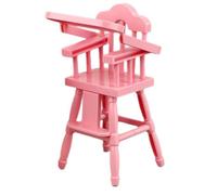 Yanmis Ensemble de Poussette et Chaise Haute Miniature pour Maison de | Comprend une mini poussette et une chaise haute à l\'échelle 1:12 avec auvent et plateau mobiles, construction en plastique
