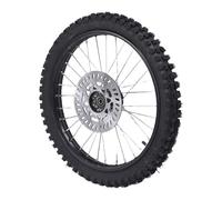 Yanmis Ensemble de Roues Avant Compatible avec pour le CRF 125 150 200 Ml de Vélo de Pit en Terre, 19 Pouces 70/100-19 Roue de Jante avec Essieu de 15 Mm, Rotor de Frein, Tube