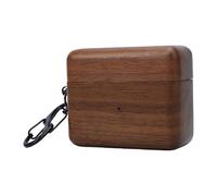 Yanmis Étui pour écouteurs sans Fil Pi8, étui de Chargement pour écouteurs en Bois de Noyer, Housse de Protection avec Boucle et Autocollants