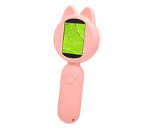 Yanmis Géantie Numérique Portable, Loupe électronique Portable avec écran 2,0 Pouces 8 Lumières LED 1920x1080 4X Zoom 650mAh Batterie avec Stockage pour Enfants (Rosé)