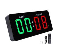 Yanmis Horloge de Minuterie de Salle de Sport de 12 Pouces avec Double | Batterie 4000 MAh, Support Magnétique, Support Mural, Chiffres Rouges et Verts, pour Piscine Sportive, Badminton, Salle de