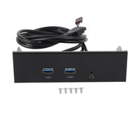 Yanmis Hub en Panneau Avant Optique à Conduite, Prend en Charge L'adaptateur de Port USB 3,2 Gen1, 5 Gbit/S avec Le Port de Casque Port de 5,25 Pouces