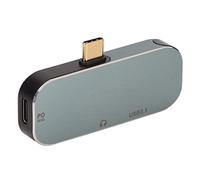 Yanmis Hub USB C 5 en 1, Adaptateur Multiport en Alliage d'aluminium avec Port Casque 3,5 Mm, Charge PD 100 W 10 Gbit/s échangeable à Chaud, Adaptateur Hub USB de Type C Plug and Play pour Divers