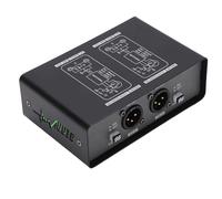 Yanmis Hum Eliminator Box, Filtre de Bruit Isolateur de Boucle de Terre à 2 Canaux, Tueur de Bourdonnement avec Réglage du Gain à 3 Niveaux pour la Diffusion en Studio D'enregistrement