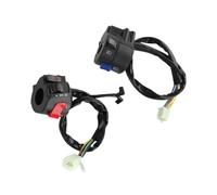Yanmis Interrupteur de Guidon de Moto, Paire D'allumage de Klaxon de Commande Durable de 7/8 Pouces pour la Plupart des Vélos