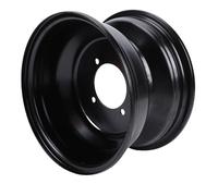 Yanmis Jante de Roue Avant de VTT de 8 Pouces, Moyeu de Roue en Acier pour Go Kart Quad Dirt Bike Buggy Ride sur Tondeuse, avec 4 Trous de Boulons et Conception Plus Large pour une