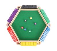 Yanmis Jeu de Dés Shut The Box, Jeu de Mathématiques sur Table en Bois pour 2 à 6 Joueurs avec 8 Dés, 6 Faces, 10 Chiffres, pour Maison, Fête, Pub