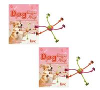 Yanmis Jeu Interactif pour Chien, Jouets en Corde de Coton recyclé Sûrs pour Le Plaisir du Tir à la Corde, 2 Pièces pour Une Utilisation Intérieure et Extérieure (2 pièces)