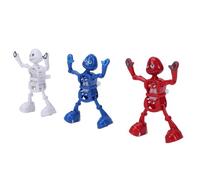 Yanmis Jouet Robot à Remonter pour Enfants de 3 à 5 Ans, 3 Pièces, Robot Dansant Mécanique, Mécanisme à Manivelle, Jouet de Marche et de Balançoire en Plastique ABS sans Danger pour Les Enfants,