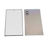 Yanmis Kit de Réparation de Coque Arrière en Verre pour Note 10 avec Kit de Réparation de Verre d'écran Avant, Porte de Boîtier de avec Adhésif Arrière, Lame en Plastique, Pilote pour Note 10