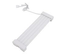 Yanmis Kit D'extension de Câble d'alimentation de Synchronisation ARGB 5 V, 205 Mm, 16 AWG, avec Peignes Métalliques, 24 Broches à 24 Broches, pour Câble de Carte Graphique de Carte