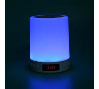 Yanmis Lampe de Chevet Tactile, Veilleuse, Haut-Parleur Bluetooth, 3 Luminosités, 7 Couleurs RVB, Modes de Lecture 4 en 1, Audio Apaisant, Haut-Parleur Bluetooth pour Hommes, Femmes,