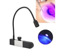 Yanmis Lash Light pour la Technologie des Cils, Lampe D'extension de Cils à Durcissement Rapide à Durcissement Rapide avec Pinceau et Pédale de Pied, pour le Nail Art du Salon de beauté (BLACK)