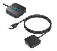 Yanmis Lecteur D' Digitales USB, Scanner D' Digitales Capacitif avec Reconnaissance Rapide Tactile à 360 Degrés C USB A Scanner Biométrique Conception en Alliage de (Black)