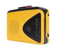 Yanmis Magnétophone Portable Cassette Player, AM FM Radio, avec Grand Haut-Parleur et Prise Casque, Mic intégré