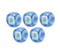 Yanmis Mahjong Wind Direction Dice, South West North Sphere, 5 Pièces | Dés de position en plastique pour jeux de société, Mahjong et enseignement numérique, légers et portables