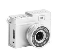 Yanmis Mini Caméra Porte-clés, Petite Caméra Rétro 1080P HD 8,6MP avec écran de 1,14 Pouces, Objectif Grand Angle 120 °, pour Les Voyages en Plein Air et Les Selfies Scolaires (Silver)