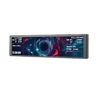 Yanmis Mini Moniteur 9,2" pour PC, Panneau D'affichage de la Température du PC avec Thèmes Vidéo Dynamiques, Moniteur CPU GPU RAM, Disposition Personnalisable pour Les Programmeurs Wins (Black)