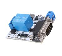 Yanmis Module de Relais RS232 1 Canal 5-32 V DC Optocoupleur isolé avec MCU 8 Bits, Carte de Relais de Contrôle de Port Série pour le Contrôle de Puissance de Détection de quantité Numérique, Prend en