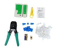 Yanmis Network Cable Crumper Steel Tester Tester Tool for Cat5 Cat5e RJ45 RJ11 RJ12 8P8C avec Joint de Coup de Couteau à Décapant pour les Tests de Fil D'alarme D'alarme D'ordinateur
