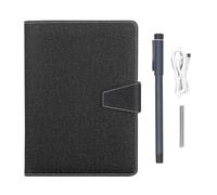 Yanmis Note à Carnet Numérique avec Stylo Intelligent, Synchronisation en Temps Réel pour Numériser, Bluetooth WL Paper Smart Writing Set, Technologie de Reconnaissance OCR, avec (Motif de Lin Noir)