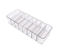 Yanmis Organisateur de Lentilles de Contact de Grande capacité avec 8 Compartiments pour Le Rangement Quotidien des Lentilles, Plastique Gris Translucide, Taille 26 Cm (Gris Transparent)