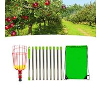 Yanmis Panier de Sélecteur de Fruits Outil de Récolte Réglable Cueille Efficacement L'acier Inoxydable aux Fruits (4m / 13,12ft)