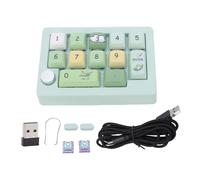 Yanmis Pavé Numérique, Clavier Numérique Mécanique avec Rétro-éclairage RVB, Joystick et Bouton, 12 Clés Macro Programmable, BT 2.4g Wired Swap Numpad pour Le Travail de Jeu (Green)