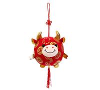 Yanmis Petit Jouet en Peluche de Vache élégant de 10cm, Pendentif Mascotte, Poupée de Chiffon pour Cadeau du Nouvel an, Bleu (Yanmis6gm2uxhj53-1)