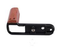 Yanmis Poignée de Caméra en Forme de L pour X T50, Plaque de Base de Montage de Caméra en Alliage d'aluminium avec Poignée Ergonomique en Bois, Plaque à Dégagement Rapide, Trou de Vis 1/4, Coussinet