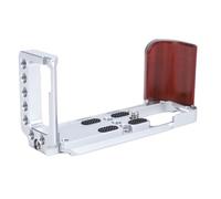 Yanmis Poignée en Bois en Forme de L pour Appareil Photo Feiyu, Stabilisateur de Cardan, Caméras XT30 avec Base Creuse, Plaque Latérale Amovible, Trous de Vis 1/4''. (Silver)