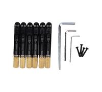 Yanmis Pont de Guitare sans Tête, Espacement des Cordes de 10,5 Mm, Cordier en Alliage de Zinc avec écrou en Laiton, Réglage Stable et Réglage de la Tension pour Guitare électrique, Pièce de (BLACK)