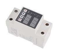 Yanmis Protecteur de Surtension AC 230V 1-63A Dispositif de Protection de Courant de Tension Réglable monophasé Installation sur Rail DIN pour Usage Domestique et Industriel