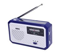 Yanmis Radio d'urgence Manifeste, Radio AM Solar AM avec Lampe de Poche LED Alarme SOS d'urgence pour Le Camping à Domicile Randonnée Extérieure (Blue)