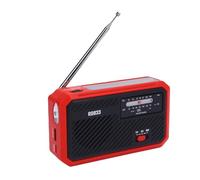 Yanmis Radio d'urgence Manifeste, Radio AM Solar AM avec Lampe de Poche LED Alarme SOS d'urgence pour Le Camping à Domicile Randonnée Extérieure (Rouge)