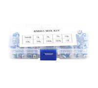 Yanmis Résistance Variable, 100pcs 10 valeurs Résistance Variable Réglable Potentiomètre 500ohm-1M ohm avec boîte en Plastique Transparent