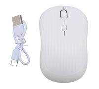 Yanmis Souris de Voyage sans Fil, 2,4 G +, Double Mode, Rechargeable, Silencieuse, Souris Optique USB Portable avec 3 Niveaux de DPI Réglables, pour Ordinateur Portable, PC (White)