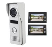 Yanmis Système D'interphone Vidéo sans Fil, Visiophone de sécurité Domestique, Double écran HD de 7 Pouces, Deux Unités Intérieures, Caméra Grand Angle 120°, Signal Stable pour Maison et (Prise UE)