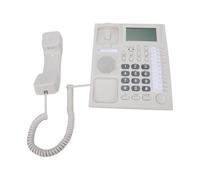 Yanmis Téléphone à Grande ran LCD à 16 Chiffres, Identification de L'appelant, Téléphone Fixe Filaire avec Blocage D'appel et Liste Noire de 32 Groupes, pour Bureau à Domicile,