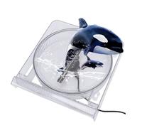 Yanmis Ventilateur Hologramme 3D, Projecteur Hologramme 3D de 5,5 Pouces avec Couverture, Affichage Publicitaire Holographique HD LED avec Application PC Control pour Affaires,