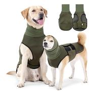Yanmucy Manteau Calmant pour Chien avec Snood pour Chien 2 en 1 Veste pour Chien Contre L'anxiété Veste d'anxiété Réglable avec Cache-Oreilles à Capuche pour Chien (Vert, XXL)